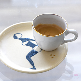 klein weiße Espresso mit Gerd Arntz